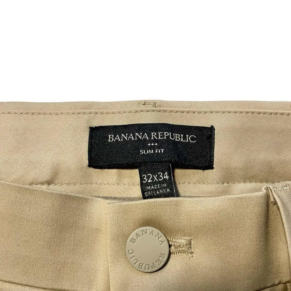 Banana Republic Men’s Slim Fit Stretch Khaki Chino Pants Size 32